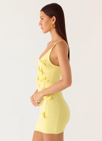 Women's Floral Knit Bodycon Mini Dress | Elegant Adjustable Summer Dress 1