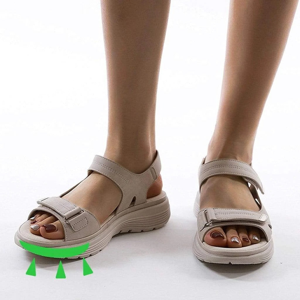 Women's Orthopedic Sandals – Arch Support Platform Sandals with Adjustable Straps for Everyday Comfort & Walking