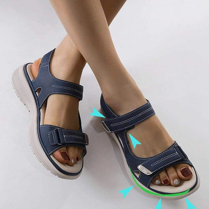 Women's Orthopedic Sandals – Arch Support Platform Sandals with Adjustable Straps for Everyday Comfort & Walking