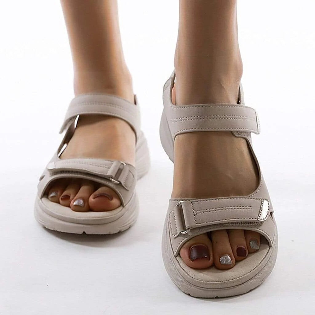 Women's Orthopedic Sandals – Arch Support Platform Sandals with Adjustable Straps for Everyday Comfort & Walking