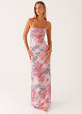 Celeste™ Floral Maxi Dress — Square Neckline with Criss-Cross Straps