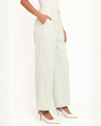 Women's Sage Green High Rise Wide Leg Trousers