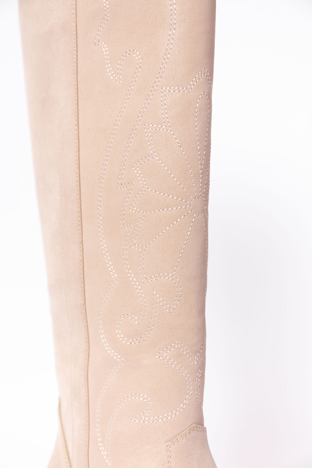 Women's Cowboy Boots – Tan Pointed Toe Tall Western Boots with 17 Inch Shaft for Casual & Country Wear
