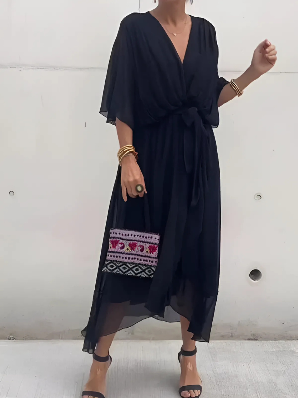Elena Wrap Midi Dress | Premium Casual